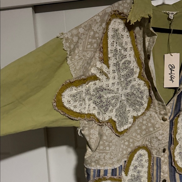 NWT Blue Velvet Butterfly Shacket - Picture 4 of 11